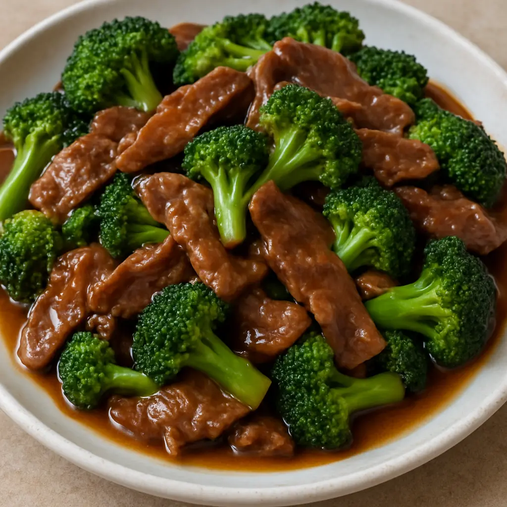 Delicious Beef and Broccoli at Dell Cafe in Calgary Bowness, AB