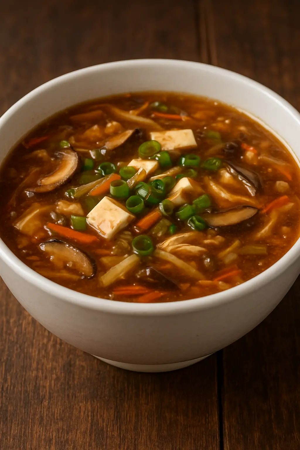 Delicious Hot and Sour Soup at Dell Cafe in Calgary Bowness, AB